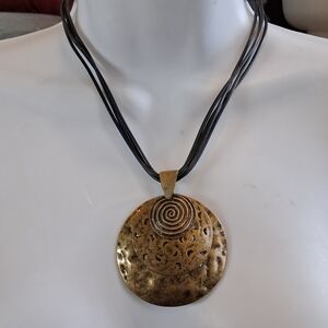 Bronze Spiral Pendant Necklace